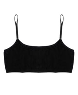 blk cotton basics crop top