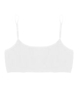 wht cotton basics crop top
