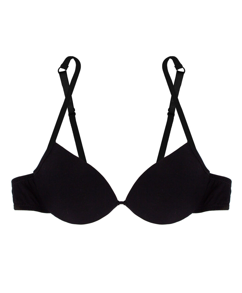 blk cotton basics padded bra