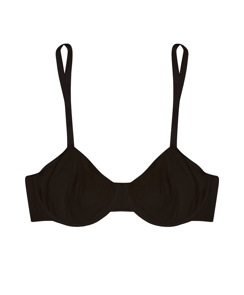 blk cotton basics underwire bra