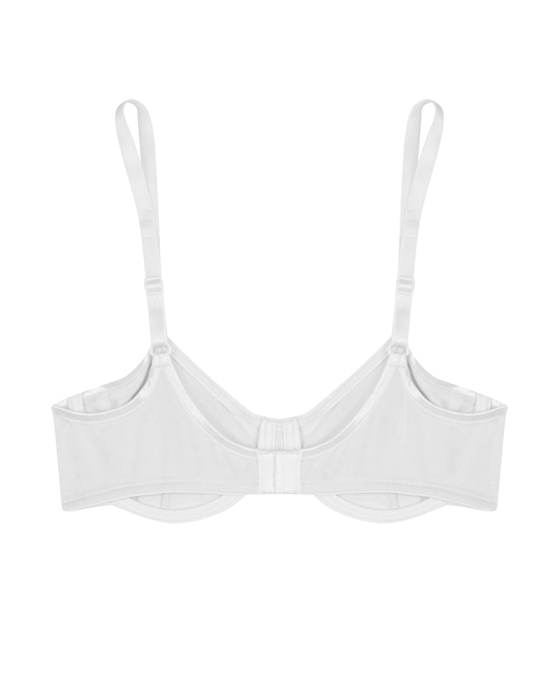 wht cotton basics underwire bra