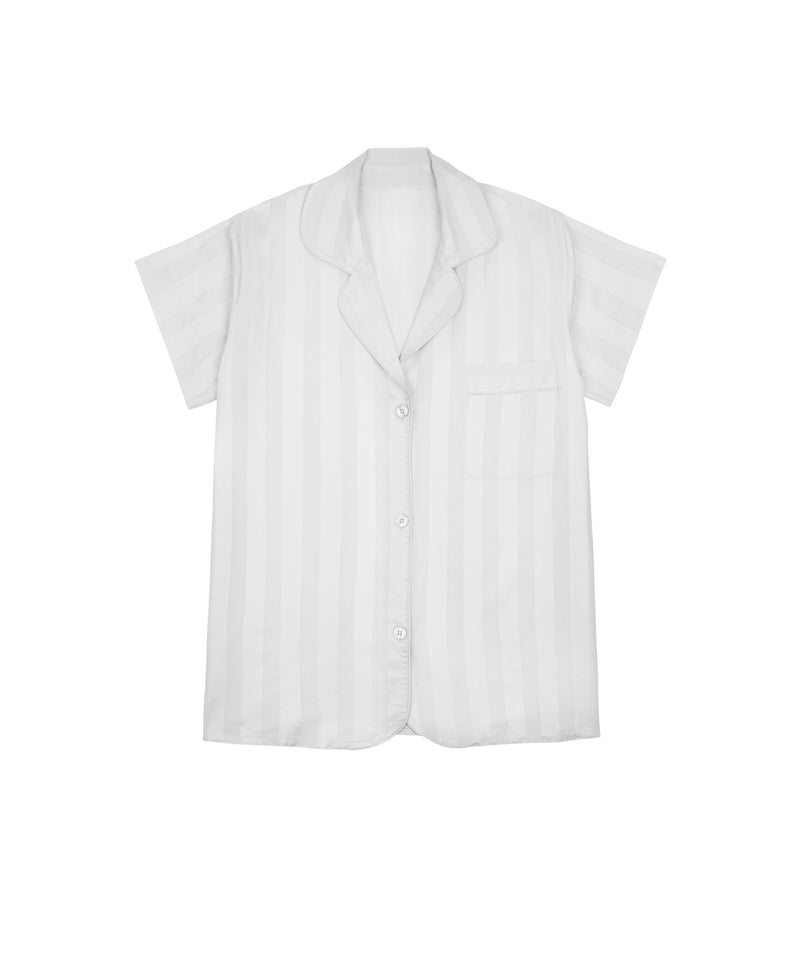 wht shadow stripe short sleeve pj shirt