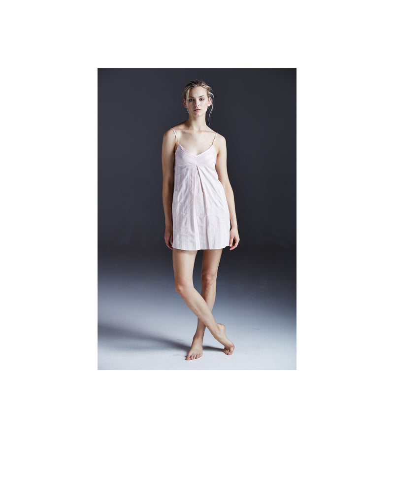 wht shadow stripe short chemise